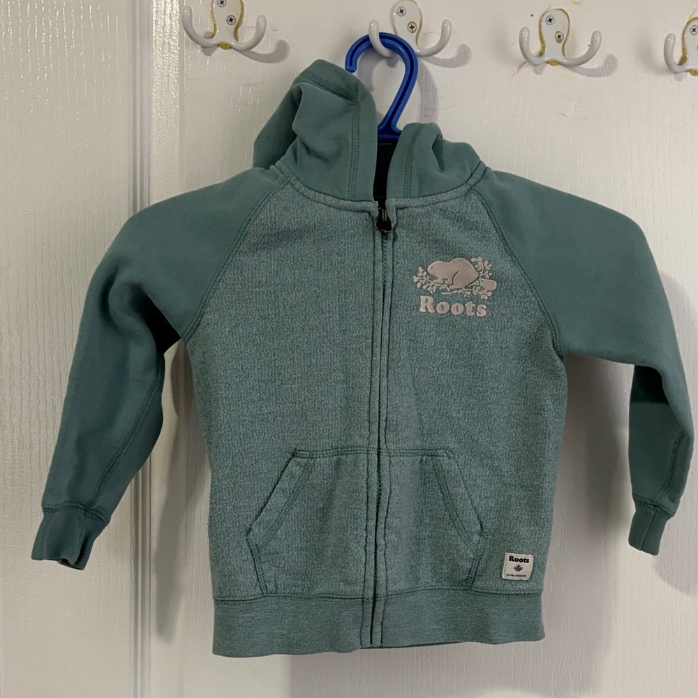 Roots Kids Teal Zip-Up Hoodie